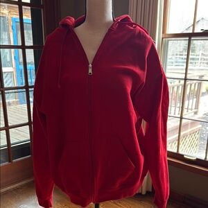 Red Zip-Up Hoodie